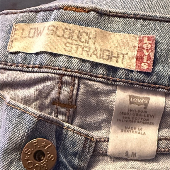 Levi's Light Blue Low Slouch Straight Leg Jeans #333 - Picture 7 of 14
